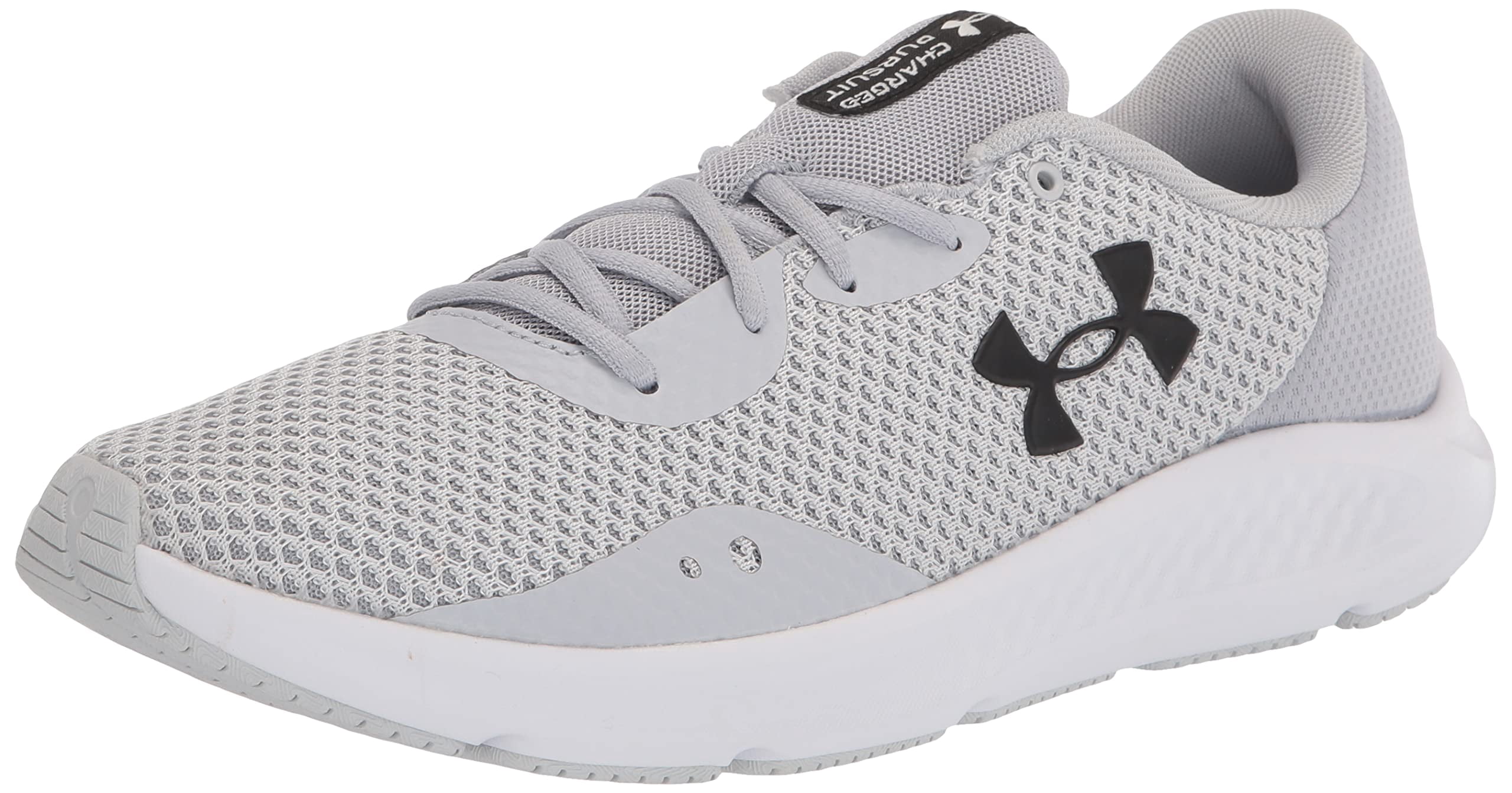 Under Armour Chaussure de Course pour Femmes Charged Pursuit 3, Halo Gris (101)/noir, 7,5