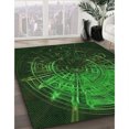 thumbnail image 3 of Ahgly Tapis d'Intérieur Lavable en Machine Carré Noir Nuit, 8 Pieds Carré, 3 of 7