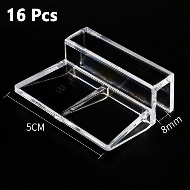 16Pcs 6/8/10mm Aquarium Lid Holder Fish Tank Glass Cover Bracket Clip Clamp