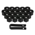 thumbnail image 2 of 20pcs Universal 21mm Wheel Nut Covers Plating Lug Nut Caps Screw Protector Black, 2 of 5