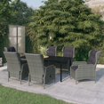 thumbnail image 1 of vidaXL 7 Piece Garden Dining Set Light Grey, 1 of 4