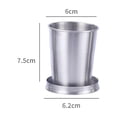 thumbnail image 3 of HOZADOIE The Cup Home Essentials Steel Travel Telescopic Collapsible Shot Glass Emergency Pocket Cup, 3 of 9