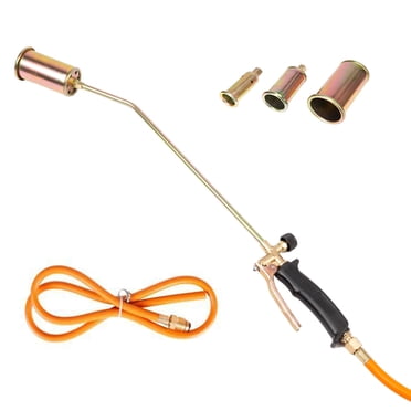 UBesGoo Portable Propane Torch, w/ 3 Nozzles, Lawn Landscape Weed Burner Ice Snow Melter