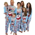 thumbnail image 2 of Family Matching Christmas Pajama Sets Snowman Top Pants 2PCS Christmas PJs Bodysuits, 2 of 8