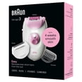 thumbnail image 3 of Braun Silk-épil 3-270, Epilator for Women for Long-Lasting Hair Removal, White/Pink, 3 of 9