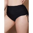 thumbnail image 2 of BeautyIn Plus Size Swim Shorts for Women Drawstring Swimming Shorts Black, 2 of 5