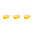 thumbnail image 3 of Thinsony Silica Gel Lightweight And Compact For On--Go Sealed Preservation Box Microwave Lunch Box Silicone Lunch Box yellow 350ml 3Set, 3 of 6