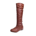 thumbnail image 2 of Babysbule Chaussures pour Femmes en Liquidation, Bottes Hautes à Enfiler pour Femmes à Talon Carré de Couleur Unie, Bottes Hauteur Genou à Bout Rond, 2 of 5