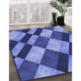 thumbnail image 3 of Ahgly Company Tapis Rond Lavable en Machine Intérieur Transitionnel Bleu Ciel, 6 Pieds Rond, 3 of 7