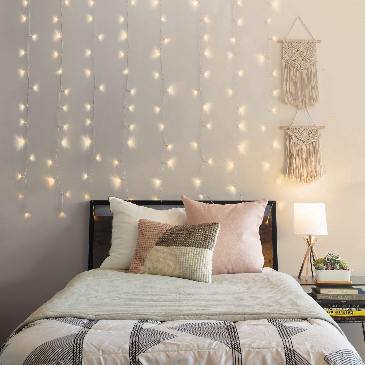 Merkury Innovations 4.2 ft W x 5 ft H Warm White Smart Wi-Fi Curtain Lights, 1-pack