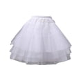 thumbnail image 4 of Bunblic Jupon Sans Cerceau pour Femmes Demi-Jupons pour Robe de Mariée Jupon Respirant pour Demoiselles d'Honneur Jupon Court pour Robe Robe de Mariée Blanc, 4 of 8