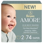 NEW Pampers AMORE, Size 2, lbs (10-22 lbs), Our Best Diaper