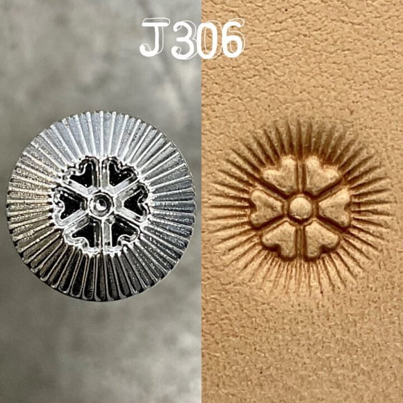 J306 Flower Leather Stamp OKA Japan