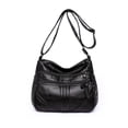 thumbnail image 1 of Fashnice Women Shoulder Bags Adjustable Strap Crossbody Bag Large Capacity Soft Purse Multi Pockets Ladies Fashion Metal Zipper Black, 1 of 2