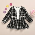 thumbnail image 2 of Ensemble Jupe à Carreaux pour Filles Bébés Enfants Veste à Manches Longues Manteau Haut Robe de Soirée Tutu, 2 of 9