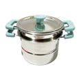thumbnail image 3 of veasfak Frying Pan Soup Pot Stainless Steel with Kitchen Cookware, Multifunctional Egg Blue soup pot, 3 of 9