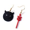 thumbnail image 1 of Halloween Earrings Fashion Decorative 2 Pairs Devil Charm Earrings Drop Earrings, 1 of 10