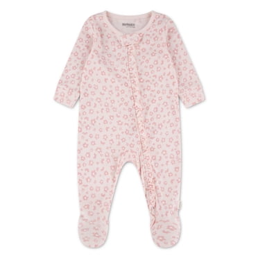 Huggies Baby Girls' Layette Organic Cotton Footed Coverall