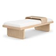 thumbnail image 1 of Meridian Furniture Arlington Cream Chenille Fabric Bench, 1 of 17