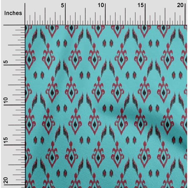 oneOone Viscose Chiffon Fabric Argyle Style Ikat Decor Fabric Printed BTY 42 Inch Wide