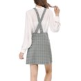 thumbnail image 2 of INSPIRE CHIC Junior's Plaids Adjustable Strap Above Knee Suspender Dress, 2 of 5