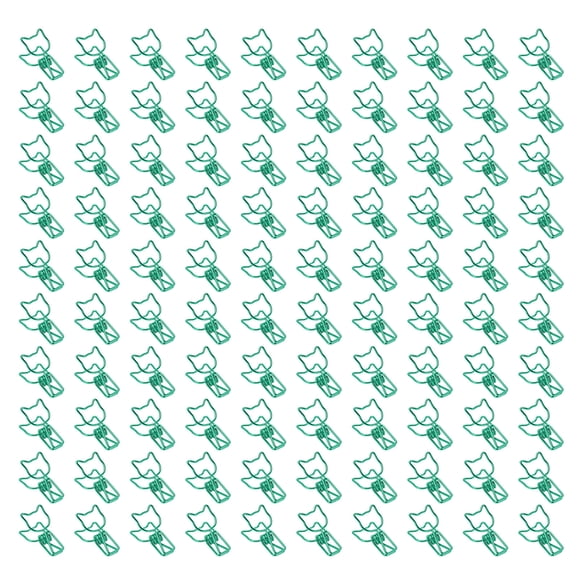 Pinces à Liant pour Chaton, Pinces à Liant en Métal Largement Utilisées Forme de Chat 100Pcs Serrage Fort pour Papiers Vert, Rouge