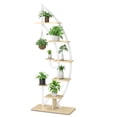 thumbnail image 1 of Costway 6 Tier Potted Metal Plant Stand Rack Curved Stand Holder Display Shelf with Hook, 1 of 10