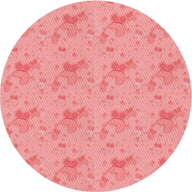 Ahgly Tapis Rond Lavable en Machine Intérieur Transitionnel Rose Pastel, 5 Pieds Rond