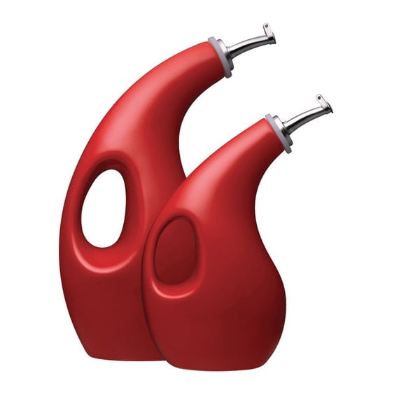 Rachael Ray Serveware Ensemble de 2 Bouteilles d'Huile, Rouge
