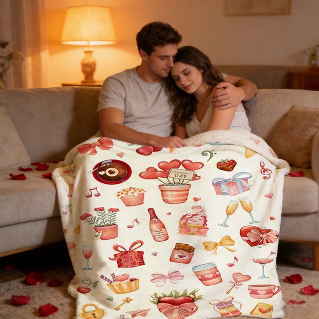 RKSTN flan nel blanket Day Flannel Blanket Double-sided Fleece Nap Blanket Gift Cover Blanket