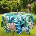thumbnail image 1 of Nappe d'Extérieur Imperméable avec Trou pour Parasol pour Table Ronde 60x60 Pouces Nappe de Patio Forêt Tropicale avec Fermeture Éclair, 1 of 5