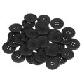 thumbnail image 1 of Unique Bargains Black Resin Round 4-Hole Sewing Buttons (100 Pack), 1 of 5