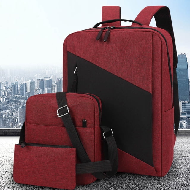 Cameland Fashion Three-Piece Backpack Backpack Male Business Usb Charging Laptop Bag High-Capacity Students Bag