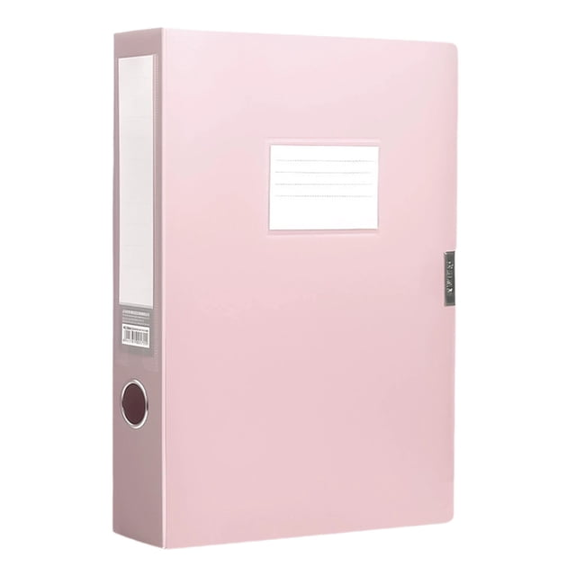 Birdeem Foldable A4 File Storage Box, Thickened Plastic Document Organizer with Writable Label, Collapsible Office Storage Case for Home and Office Use