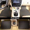 thumbnail image 2 of maskred 4 Pieces Car Floor Mats Automotive Interior Liner Foot Pad Decorative Carpet Front Rear Decoration Washable Reusable Mat Black, 2 of 6