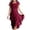 Red-2, variant on 2025 Ladies' V Neck Short Sleeve Lace Up Printed Large Skirt Dress Women's Summer Dress Ladies Maxi Dress Womens Summer Casual Dresses Season Dress Maxi Shirt Dresses Knee Length Dresses fo