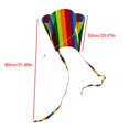 thumbnail image 3 of YOPTOP Cerf-Volant Arc-en-Ciel en Polyester Ripstop Jouet Volant Extérieur pour Enfant Adulte Rayé, 1, 3 of 9