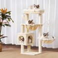 thumbnail image 2 of Cat Tree es Tower Condo with Scratching Post Cat Tower for Indoor Cats Fully Wrapped Sisal Pole Soft Platform Baskets and Dangling Toy Light HCTSW, 2 of 9
