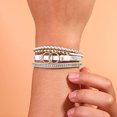 thumbnail image 4 of Boho Wrap Bracelets Leather Cuff Bangle Gold Beaded Bracelets for Women Stackable Infinity Bracelets Jewelry with Clasp, 4 of 6