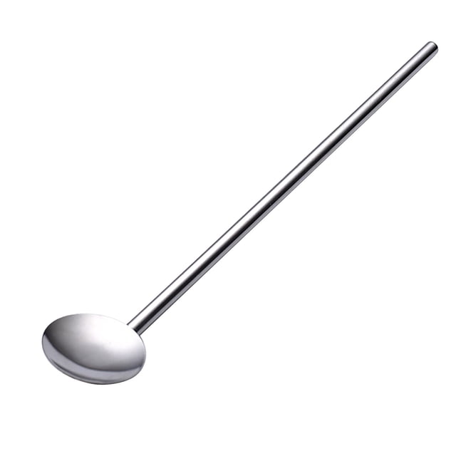 Kitchen Tableware Stainless Steel Stirring Spoon Straws 2-In-1 Coffee Cereal Smoothies Milkshakes Soups Spoon Straws Stainless Steel Drinking Spoon Straws Reusable Metal Cocktail,Silver Kitchen Tablew