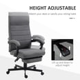 thumbnail image 4 of Vinsetto High-Back Office Chair Linen Computer Desk Chair Grey, 4 of 10