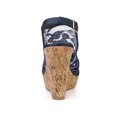 thumbnail image 2 of BLISSFUL STEP Chaussures pour Femmes à Bout Ouvert à Plateforme avec Lacets Sandales Compensées Bleu Foncé 9, 2 of 7