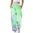 thumbnail image 2 of Pants for Women, Women Fashion Color Blocked Printed Drawstring Pants, 2 of 5