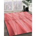 thumbnail image 3 of Ahgly Company Machine Washable Indoor Rectangle Transitional Fire Engine Red Area Rugs, 4' x 6', 3 of 7