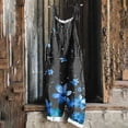 thumbnail image 2 of yoeyez Rompers for Women Summer,Ladies Print Summer Plus Size Long Jumpsuits Sleeveless Adjustable Straps Backless Overalls Jumpsuits With Pockets Blue,XXL, 2 of 6