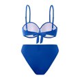 thumbnail image 3 of Women's High Waisted Bikini Two Piece Swimsuit - Vintage Retro Ruched Print Design - Push Up Support with Boyshorts Bottom, 3 of 5