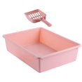 thumbnail image 1 of Kitty Litter Tray Low Profile Cat Litter Tray Cage Accessories Kitty Litter Open pink, 1 of 1
