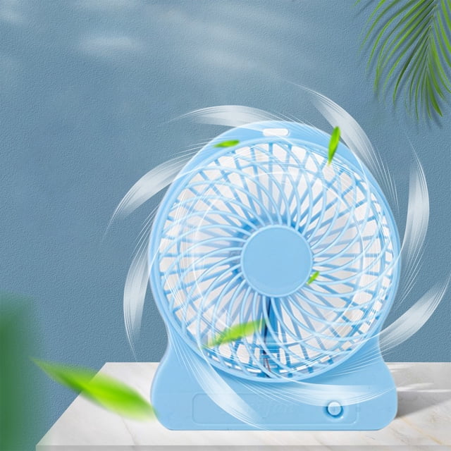 Small Desk Fan, Portable Electric Table Desktop Air Circulator Fans, Desktop USB Charging Fan Three Speed Adjustment Small Fan Silent Fan Portable Small Table Fan Suitable For Office And Bedroom