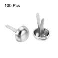 thumbnail image 3 of Unique Bargains 12x20mm Mini Brads Round Paper Fasteners for Art Crafting, Silver Tone 100pack, 3 of 5