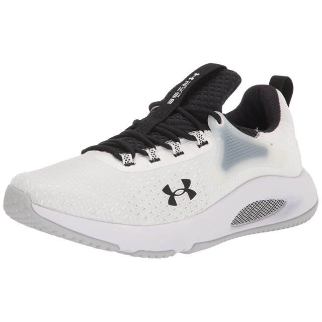 Under Armour Men's HOVR Rise 4 Training Shoe Sneaker, (100) White/White/Black, 9.5